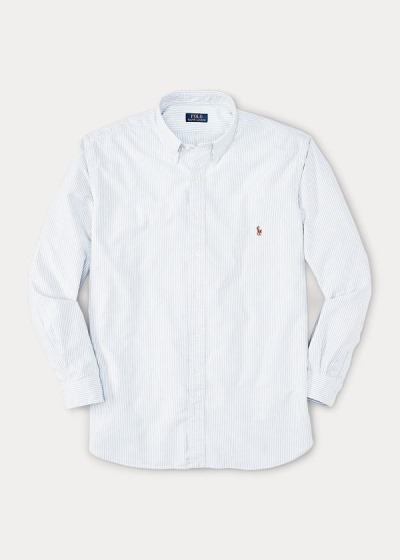 Camisa Polo Ralph Lauren Hombre Azules - Classic Fit Striped - DVYFB8247